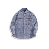 Men's Jacquard Denim Shirt